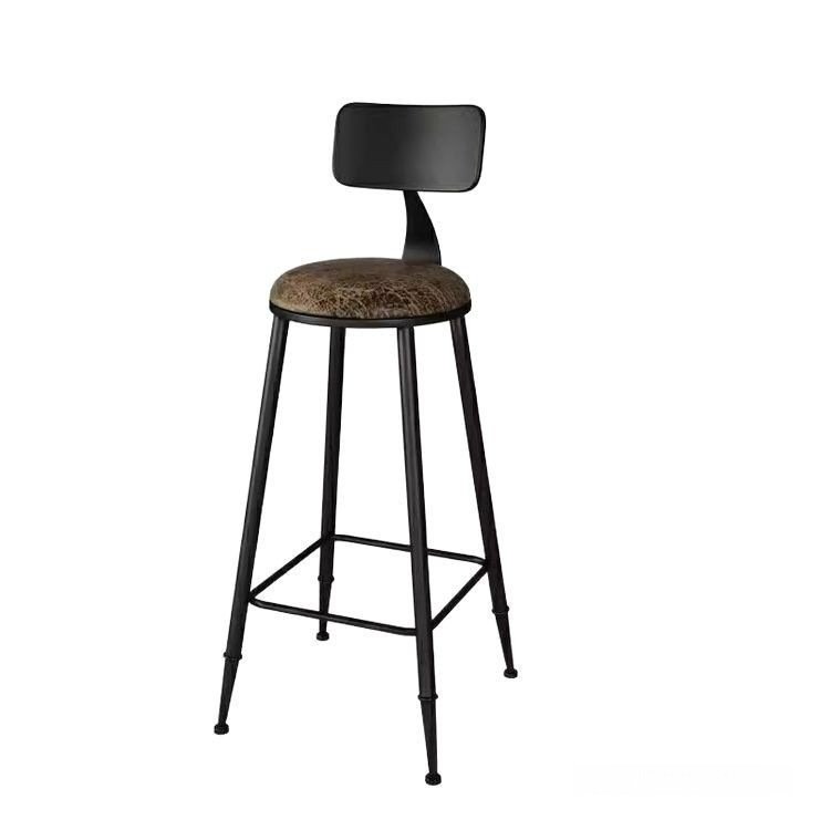 Iron Bar Stool with Modern Solid Design - Image 5