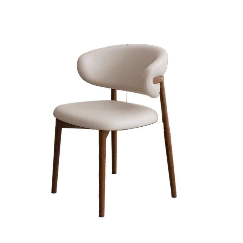 Modern Aesthetic Nordic Dining Chair with Premium Leather Upholstery - Image 4
