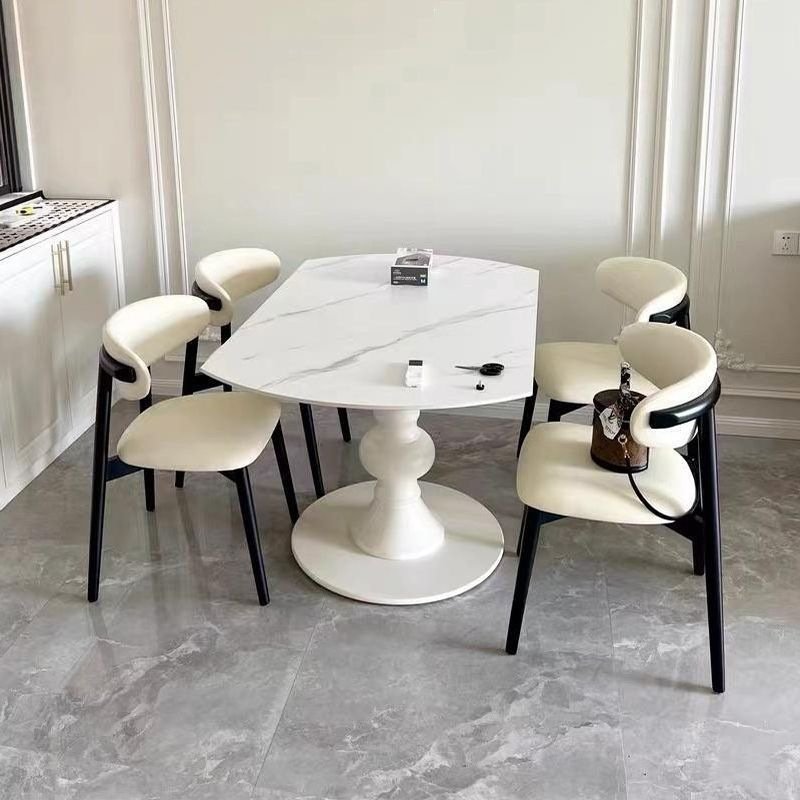 Modern Aesthetic Nordic Dining Chair with Premium Leather Upholstery - Image 3