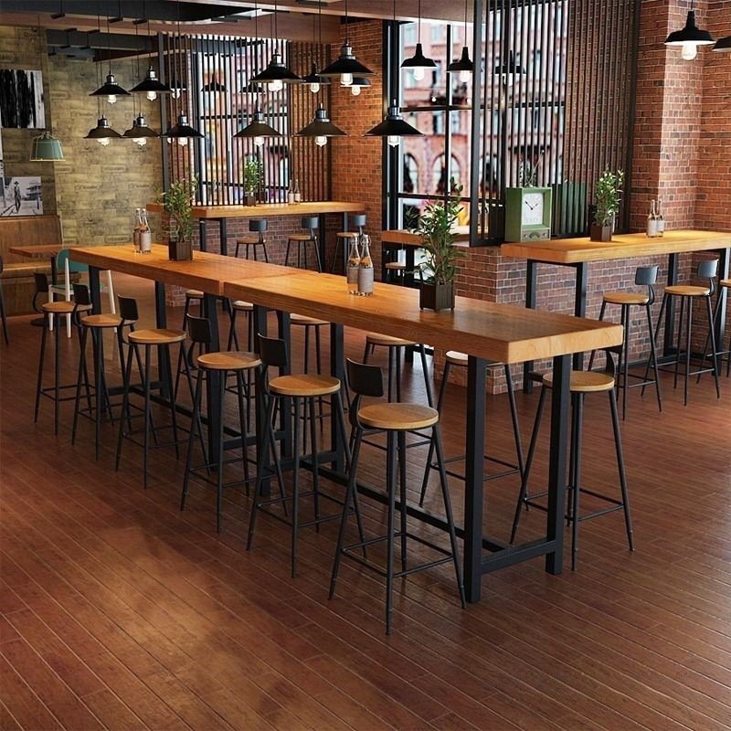 Iron Bar Stool with Modern Solid Design - Image 4
