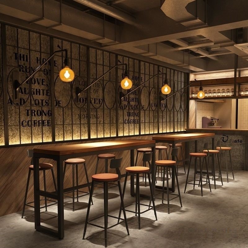 Iron Bar Stool with Modern Solid Design - Image 3